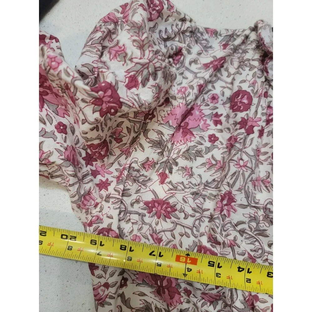 Anna Cate Womens Floral Maxi Sundress Sleeveless Zip Cotton Size M Multicolor - Picture 7 of 7